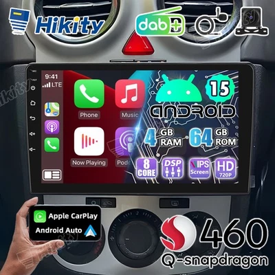 DAB+ 8Core 4+64GB Android15 Autoradio CarPlay GPS Navi WIFI Für Opel Astra Corsa - Bild 1 von 4