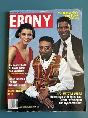 NEWSSTAND RARE 9/1990 Ebony Magazine Spike Lee Denzel Washington Mo Gay LGBT Jet - Image 1 of 4