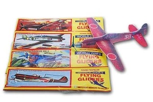 WWII Jet Fighter Plane Gliders (20cm) Kids Toys- Party Bag Fillers Packs x 48 - Picture 1 of 1