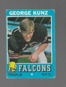 Tarjeta de fútbol Topps 1971 #109 George Kuunz Falcons en muy buen estado - Imagen 1 de 3