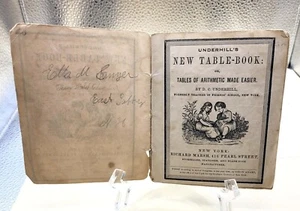 UNDERHILL’S NEW TABLE-BOOK OR TABLES OF ARITMETIC MADE EASY 1846 WRAPS - Bild 1 von 9