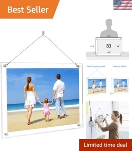 All-in-One 14x20 Wall Mounted Acrylic Frame with Gift Box for Special Occasions - Picture 1 of 9