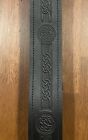 Black Leather Kilt Belt Adjustable Sizes For Highland Kilts Plain & Embossed