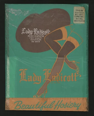 Medias ligueras de nailon micro malla Endicott para dama color fantasía talla 8 1/2 Foto 1 de 2