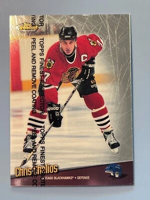 1998-99 TOPPS FINEST CHRIS CHELIOS #127 CHICAGO BLACKHAWKS HOF - Image 1 of 2