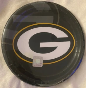 Green Bay Packers Party Round Paper Dinner Plates, 8 Ct 8 3/4โ Nfl Football ๐ - Picture 1 of 2
