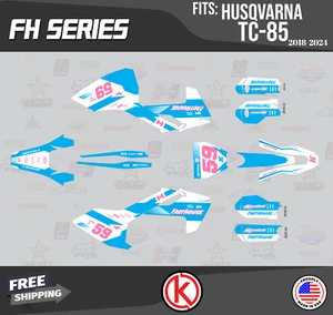 Graphics Kit for  Husqvarna TC85 (2018-2022) Fh - CYAN-PINK - Picture 1 of 6