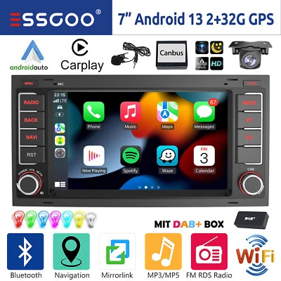DAB+ Android 13 Autoradio Carplay +Kamera Für VW Touareg T5 Multivan Transporter - Bild 1 von 4
