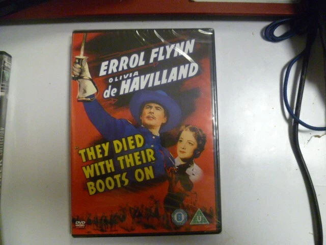 They Died With Their BOOTS on DVD Errol Flynn Olivia De UK Release R2