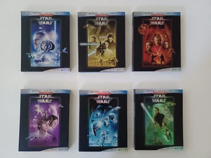 Lucasfilm Star Wars Skywalker Saga ganze Serie Blu-ray Digital Sammlung I-VI - Bild 1 von 2