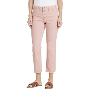 Universal Thread Women's High-Rise Straight Cropped Jeans (Soft Pink) (10) - Picture 1 of 2