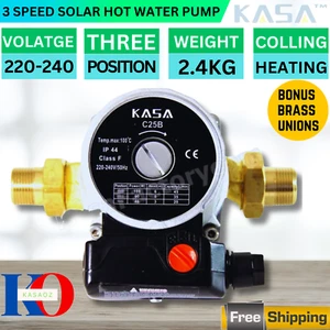 KASA Solar Hot Water Circulation Pump 220-240V 3 Speed Replaces Grundfos pump - Picture 1 of 12
