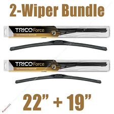 2-Wipers: 22" + 19" Trico Force All-Season Beam Wiper Blades - 25-220 25-190
