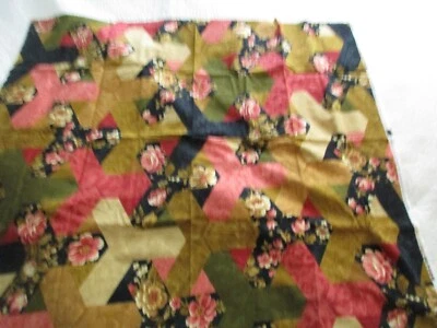 1 Yard New Cotton Flannel Fabric Quilt "Cheater" Floral Print Andover - Image 1 of 4