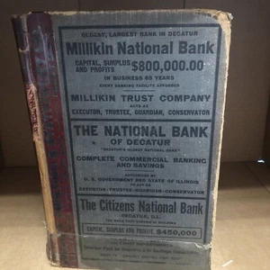 Decatur Illinois 1925 City Directory Phonebook Classifieds Businesses Addresses - Imagen 1 de 17