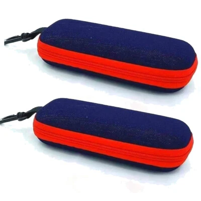 2 PIEZAS Estuche Portátil para Gafas de Sol Caja Protectora Clip para Cinturón Cremallera Dura Foto 1 de 4