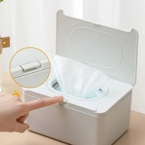Wipes Dispenser Box Wet Baby Wipes Tissue Storage Case Holders With Lid Supplies - Picture 1 of 12