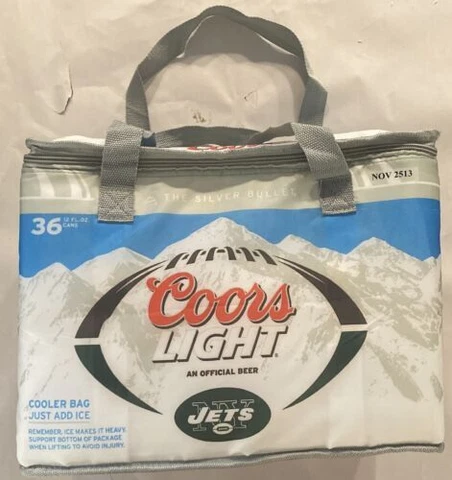 NEW YORK JETS Coors Light 36 Pack Travel Beer Bag Tailgating VERY CLEAN Tailgate Cover