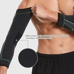 Men Women Elbow Compression Sleeve,for Tennis,Weight Lifting,Exercise,Fitness US - Picture 1 of 24