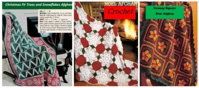 Christmas 3 - patterns Noel Crochet Granny Crochet Fir Trees Knit - Image 1 of 4