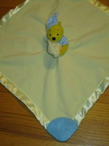 HTF Disney Winnie Pooh Stars Pajamas Crinkle Rattle Teether Security Blanket - Picture 1 of 3