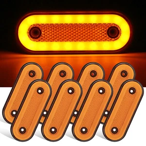 8x LED Seitenmarkierungsleuchte Begrenzungsleuchte Gelb Anhänger PKW LKW 12V 24V - Zdjęcie 1 z 7
