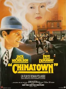 Pequeño póster francés de Chinatown de la década de 1970 - Imagen 1 de 1