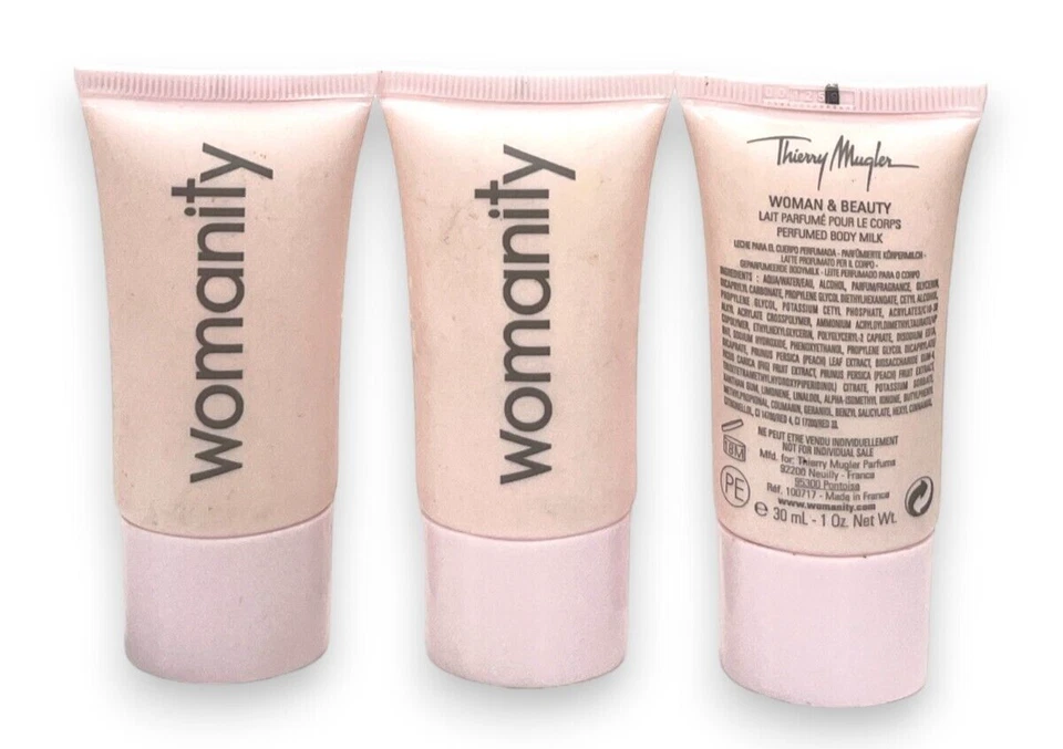 Thierry Mugler Womanity Perfumed Body Milk (30ml/1oz) Lot Of 3, As Seen - Image 1 of 1