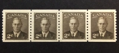BroadviewStamps COIL SALE!  Canada #298ii dramatic jump strip. MNH F-VF.  CV$25 - Image 1 of 4