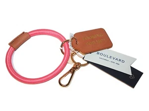 Pulsera Llavero Boulevard GoGo "¿Buscándome?" Coral rosa y marrón nuevo con etiquetas - Imagen 1 de 4