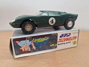 VINTAGE HONG KONG PLASTIC LARGE SIZE GT40 RACING CAR PULL BACK AND GO B15 - Picture 1 of 5