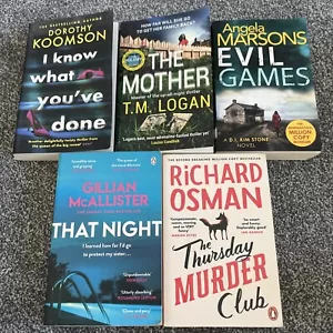 Crime thriller Suspense Books Bundle X 5 Paperbacks Gar Blue - Picture 1 of 13