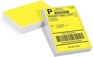 4x6 Thermal Labels - Fanfold Shipping Labels Package 500 Pcs - Choose Your Color - Picture 1 of 41