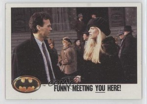 1989 Topps Batman Bruce Wayne Vicky Vale Funny Meeting You Here! #56 0a3