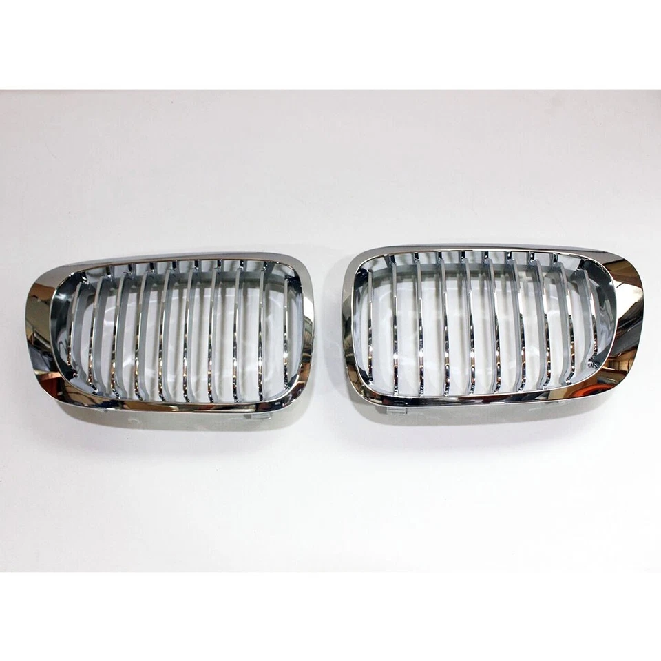 Fits For BMW E46 M3 2DR 1998-2002 Front Kidney Grille Chrome Silver Foto 1 de 4