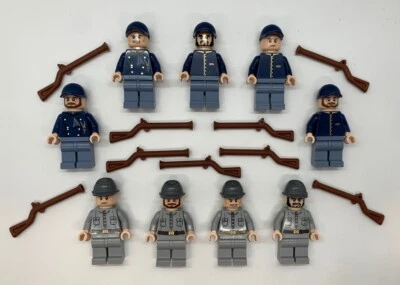 LEGO Civil War Army Soldier Minifigure Lot (100% Genuine LEGO Parts) - Image 1 of 3
