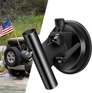 Car Flag Pole, Suction Cup Flag Holder, Mount for RV, Truck, Trailer, SUV (Ad... - Picture 1 of 1
