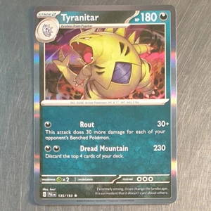 2023 Pokemon Scarlet Violet Paldea Evolved Rare Holo Tyranitar Card 135/193 - Picture 1 of 2