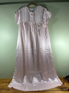 Oscar De La Renta Nightgown Lingerie Short Sleeve Full Length XS NWT Soft Pink - Picture 1 of 16