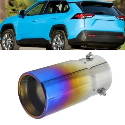 Car Chrome Stainless Rear Exhaust Pipe Tail Muffler Tip For Toyota Rav4 2016 Foto 1 de 4