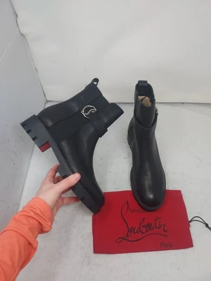 Christian Louboutin EU 41 US 11 MUJER Nuevo Negro CL Chelsea Botín Foto 1 de 4