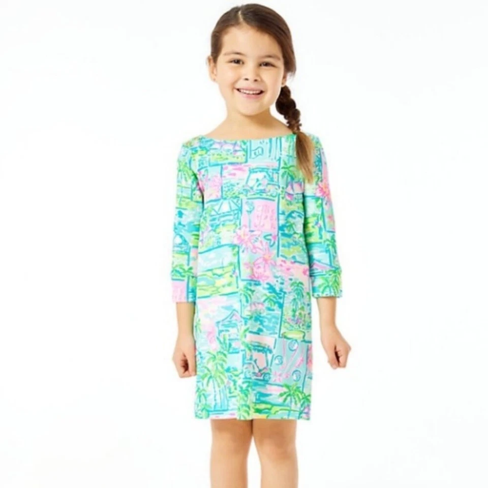 Lilly Pulitzer Mini Sophie 3/4 Sleeve Honda Classic Golf Dress Girls Small - Image 1 of 4