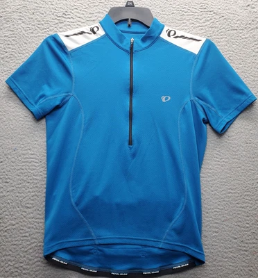 Pearl Izumi Cycling Jersey Men's S Blue Short Sleeve Stretch Back Pocket 1/2 Zip - Image 1 of 4