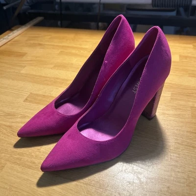 Туфли на каблуках Nine West Kitten розовая замша размер 7 - Изображение 1 из 4