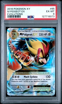 2016 Pokemon Xy Evolutions Mega Pidgeot EX #65 Evolutions PSA 6 New Cert - Image 1 of 2