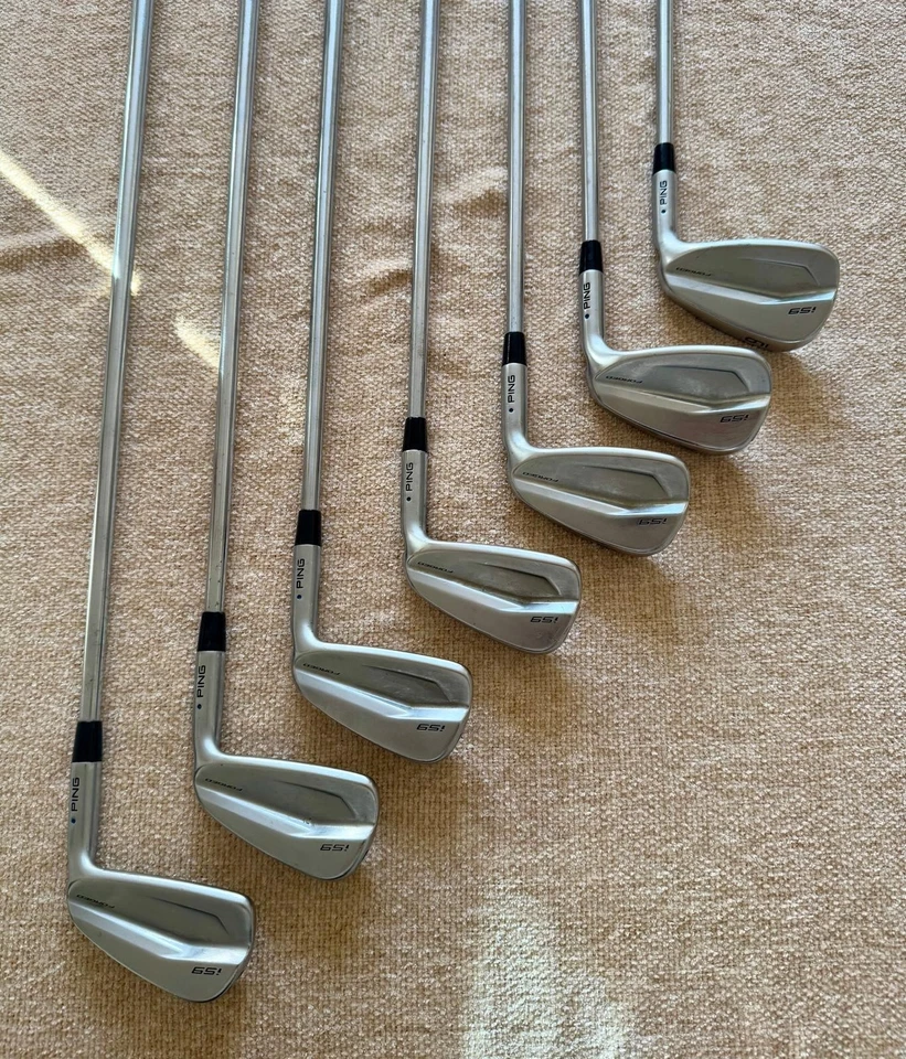 PING i59 IRONS 4-W 7 IRONS PROJECT X LZ EXTRA STIFF SHAFTS 1/2 LONGER THAN STD - Image 1 of 4