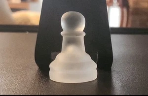 Chess Board Game Piece Replacement - One Frosted Glass Pawn - Picture 1 of 5