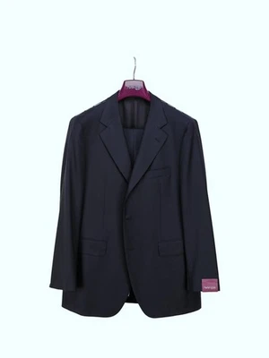 $2500 SARTORIA PARTENOPEA NAPOLI Textured Blue Suit Wool 110's 44 US / 54 EU - Image 1 of 4