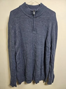 Mens Gray Croft & Barrow Sweater 1/4 Zip Long Sleeve Size 2XB - Picture 1 of 13