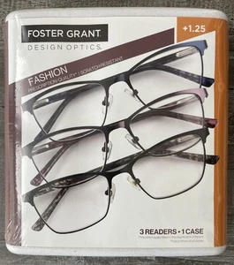 Gafas de lectura cuadradas Design Optics by Foster Grant Addie ojo de gato, paquete de 3 - Imagen 1 de 5